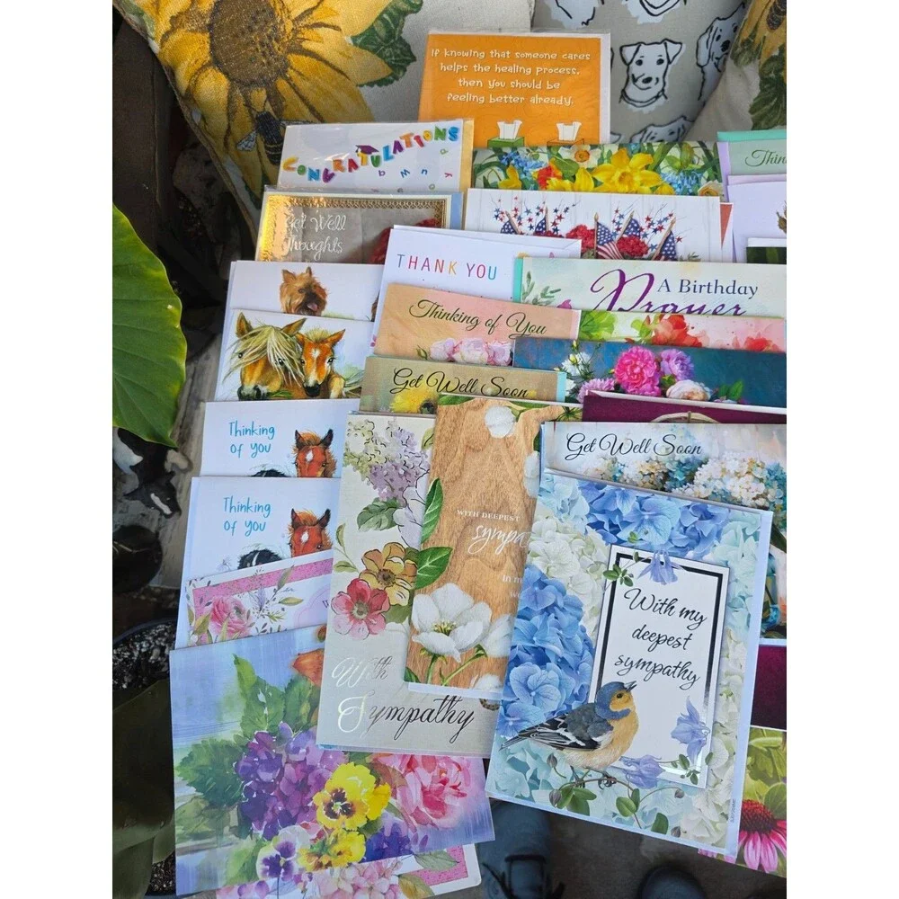 Mega Lot of 120 Greeting Cards All-Occasion Birthday Holiday Sympathy Envelopes